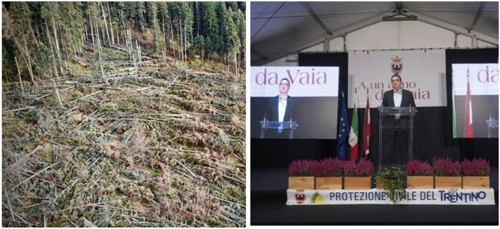 Fugatti: "Vaia ha mostrato quanto il Trentino sappia fare squadra"
